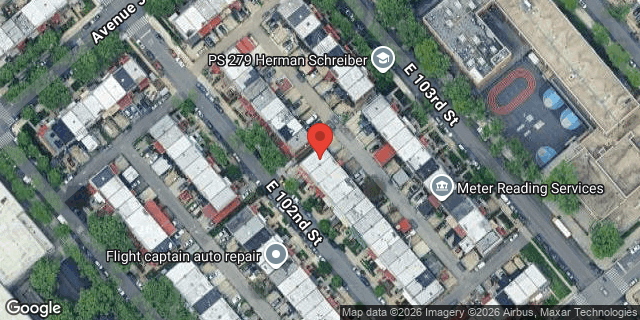 Aerial map of 1035 EAST 102 STREET, Brooklyn