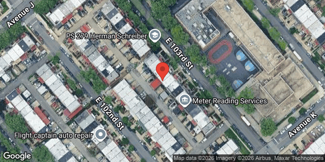 Aerial map of 1044 EAST 103 STREET, Brooklyn