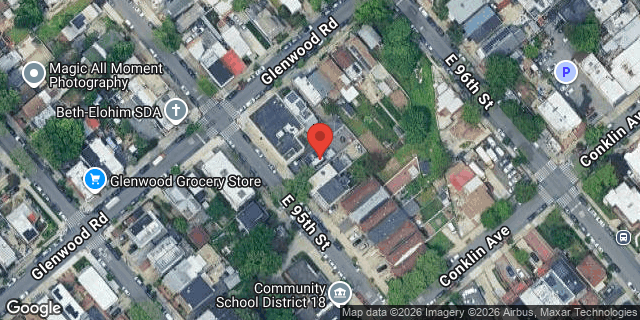 Aerial map of 1097 EAST 95 STREET, Brooklyn
