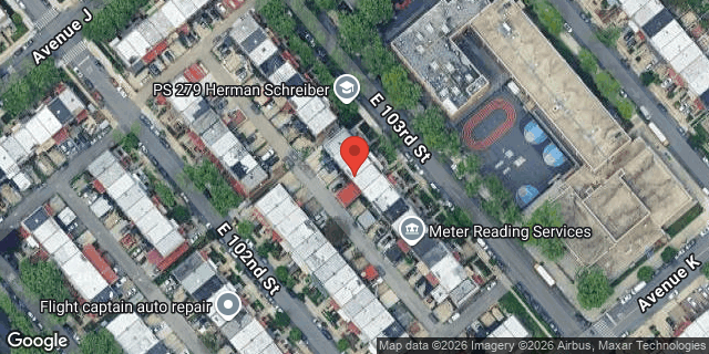 Aerial map of 1042 EAST 103 STREET, Brooklyn