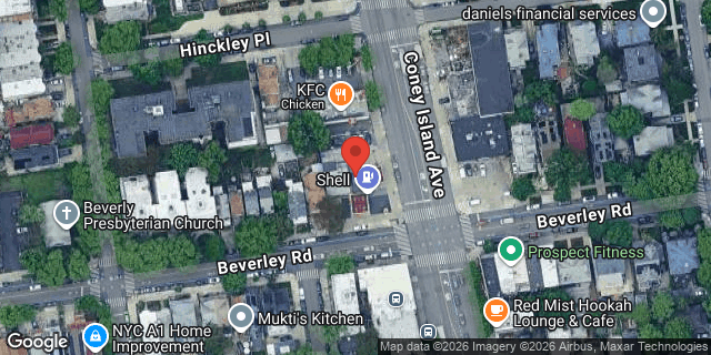 Aerial map of 546 CONEY ISLAND AVENUE, Brooklyn
