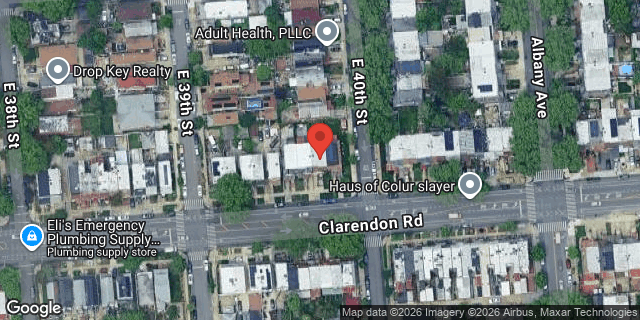 Aerial map of 3919 CLARENDON ROAD, Brooklyn