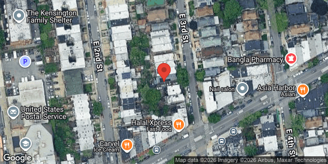 Aerial map of 320 EAST 3 STREET, Brooklyn