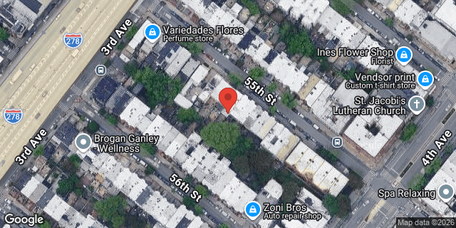 Aerial map of 344 55 STREET, Brooklyn