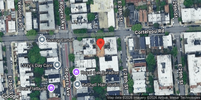 Aerial map of 2716 CORTELYOU ROAD, Brooklyn