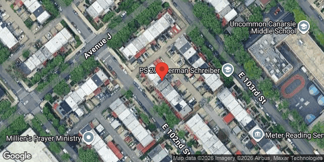 Aerial map of 1019 EAST 102 STREET, Brooklyn