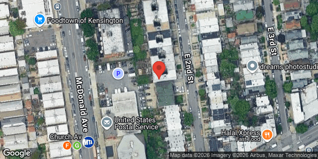 Aerial map of 296 EAST 2 STREET, Brooklyn