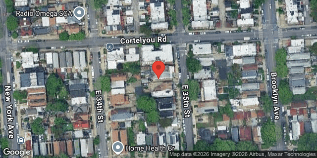 Aerial map of 442 EAST 35 STREET, Brooklyn