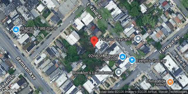 Aerial map of 996 EAST 92 STREET, Brooklyn