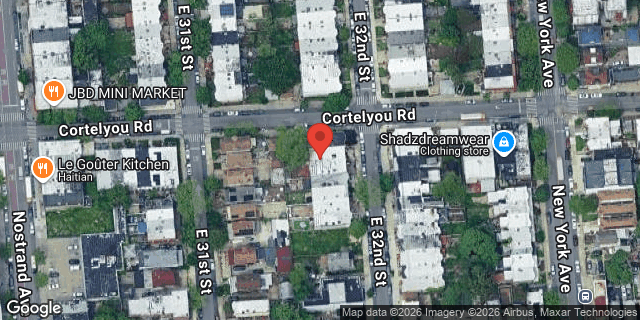 Aerial map of 258 EAST 32 STREET, Brooklyn