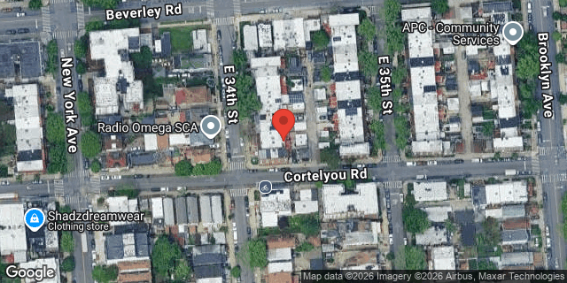 Aerial map of 489 EAST 34 STREET, Brooklyn