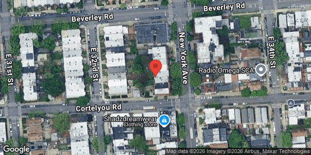 Aerial map of 1160 NEW YORK AVENUE, Brooklyn