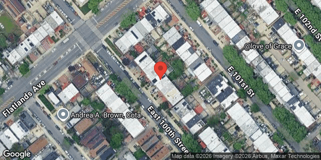Aerial map of 925 EAST 100 STREET, Brooklyn