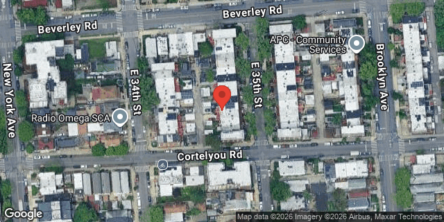 Aerial map of 418 EAST 35 STREET, Brooklyn