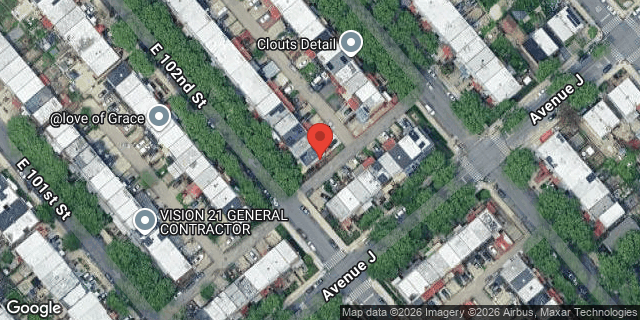 Aerial map of 973 EAST 102 STREET, Brooklyn