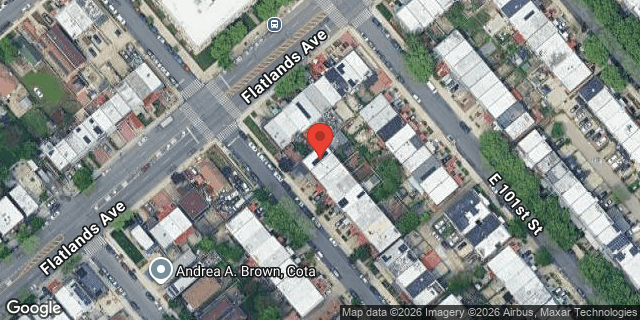 Aerial map of 915 EAST 100 STREET, Brooklyn