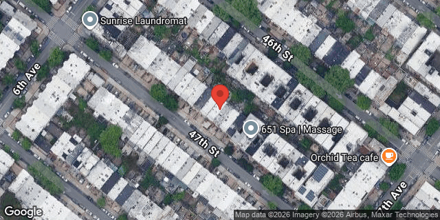 Aerial map of 641 47 STREET, Brooklyn