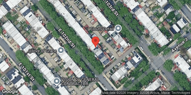 Aerial map of 959 EAST 102 STREET, Brooklyn