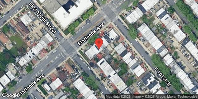 Aerial map of 10010 FLATLANDS AVENUE, Brooklyn