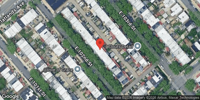 Aerial map of 947 EAST 102 STREET, Brooklyn