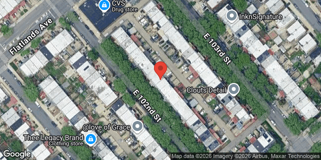 Aerial map of 939 EAST 102 STREET, Brooklyn