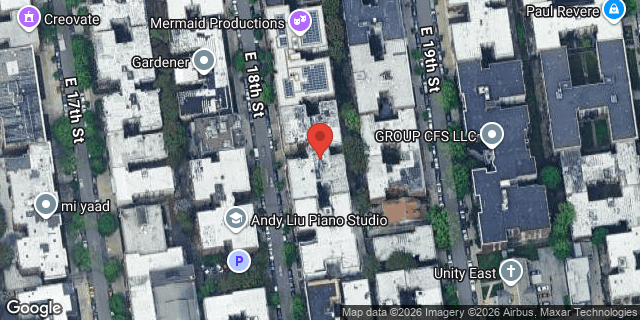 Aerial map of 229 EAST 18 STREET, Brooklyn