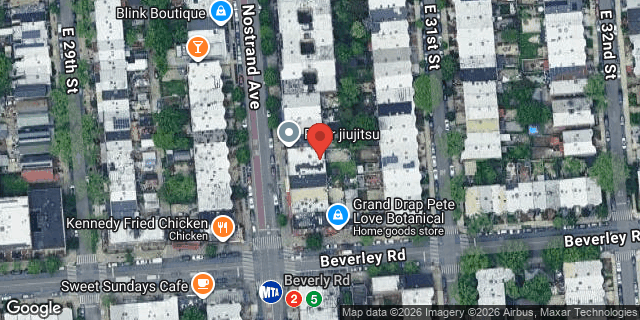 Aerial map of 1663 NOSTRAND AVENUE, Brooklyn