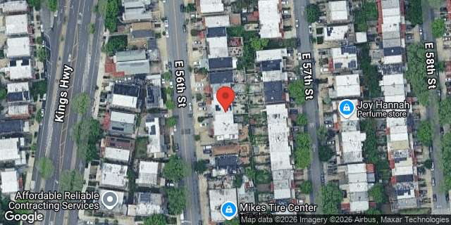 Aerial map of 457 EAST 56 STREET, Brooklyn