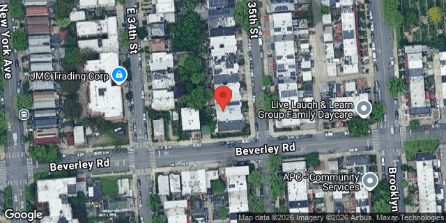 Aerial map of 390 EAST 35 STREET, Brooklyn