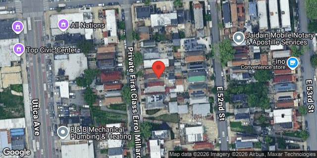 Aerial map of 641 EAST 51 STREET, Brooklyn