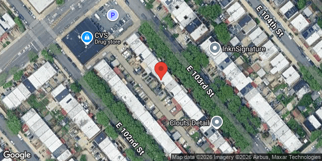 Aerial map of 936 EAST 103 STREET, Brooklyn