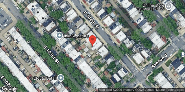 Aerial map of 958 EAST 104 STREET, Brooklyn