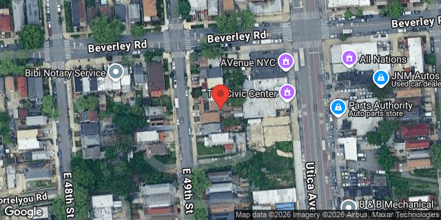 Aerial map of 643 EAST 49 STREET, Brooklyn