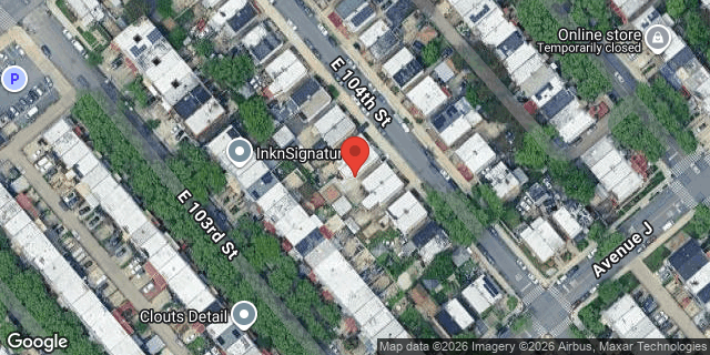 Aerial map of 954 EAST 104 STREET, Brooklyn