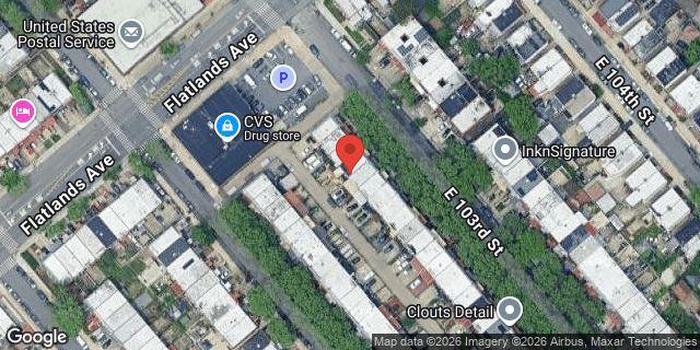 Aerial map of 926 EAST 103 STREET, Brooklyn