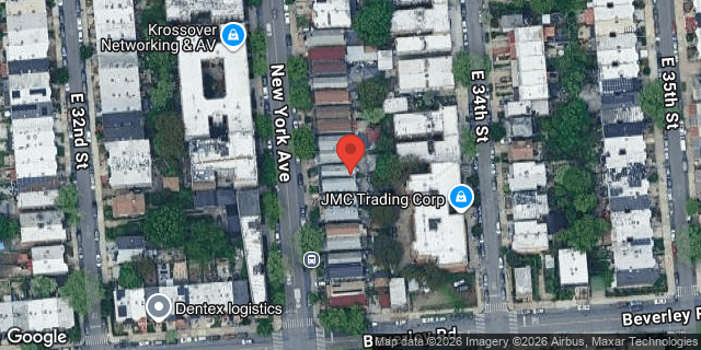 Aerial map of 1117 NEW YORK AVENUE, Brooklyn