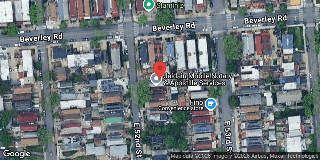 Aerial map of 589 EAST 52 STREET, Brooklyn