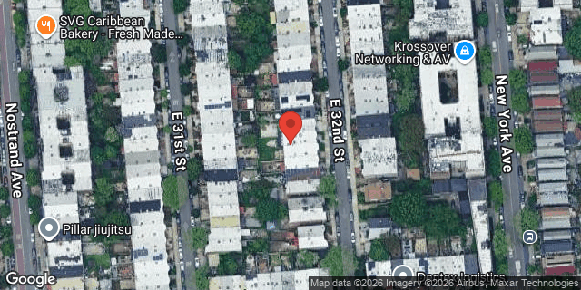 Aerial map of 192 EAST 32 STREET, Brooklyn