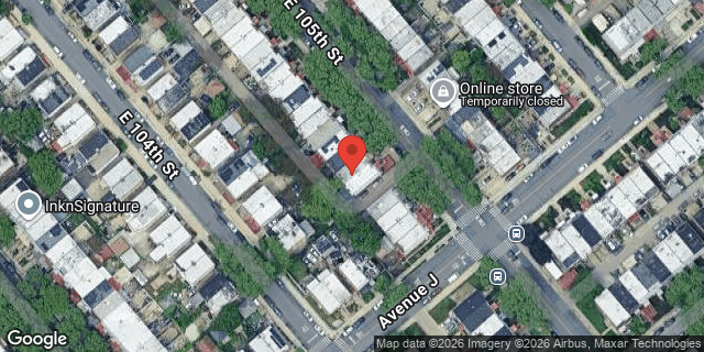 Aerial map of 970 EAST 105 STREET, Brooklyn