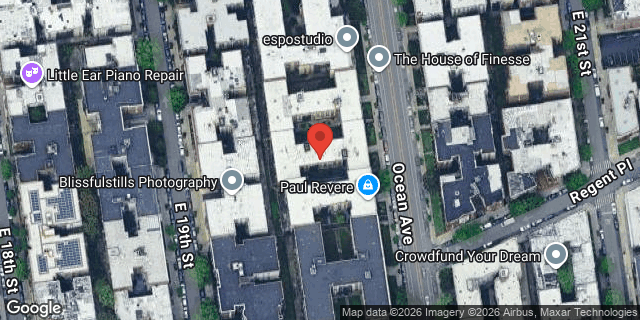 Aerial map of 672 OCEAN AVENUE, Brooklyn