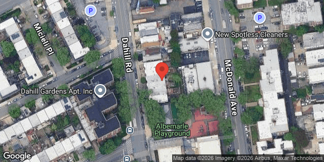 Aerial map of 43 DAHILL ROAD, Brooklyn