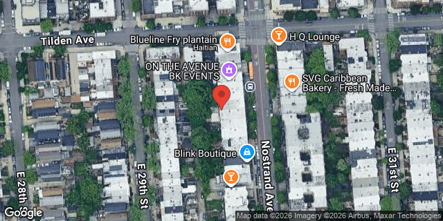 Aerial map of 1624 NOSTRAND AVENUE, Brooklyn