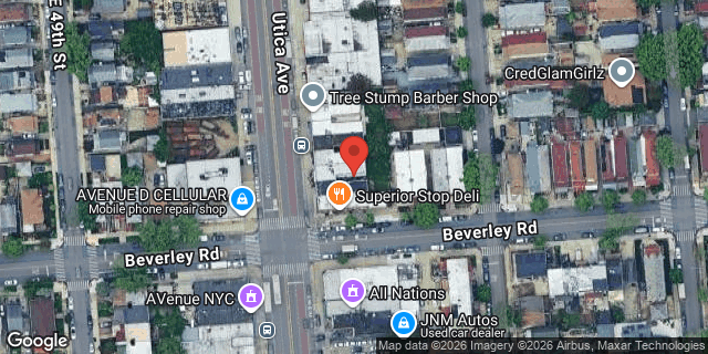 Aerial map of 1079 UTICA AVENUE, Brooklyn