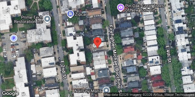 Aerial map of 216 EAST 3 STREET, Brooklyn