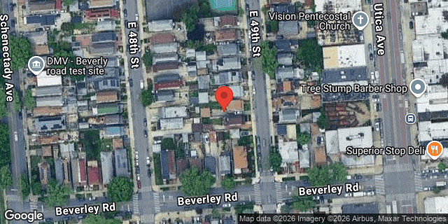 Aerial map of 614 EAST 49 STREET, Brooklyn