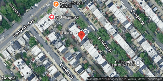 Aerial map of 930 EAST 105 STREET, Brooklyn