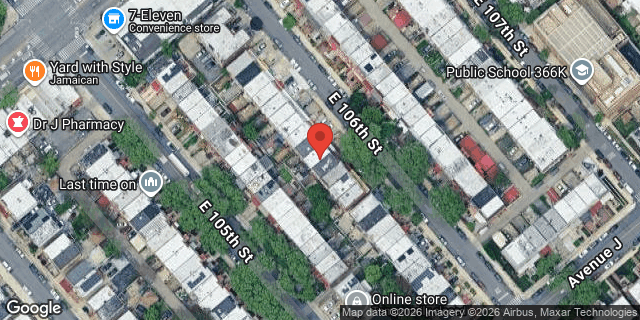 Aerial map of 946 EAST 106 STREET, Brooklyn