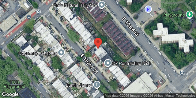 Aerial map of 733 EAST 102 STREET, Brooklyn