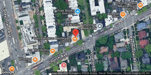 Aerial map of 1023 CHURCH AVENUE, Brooklyn