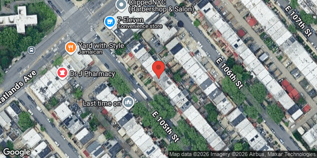 Aerial map of 931 EAST 105 STREET, Brooklyn
